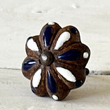 Rusty Flower Ceramic Knob