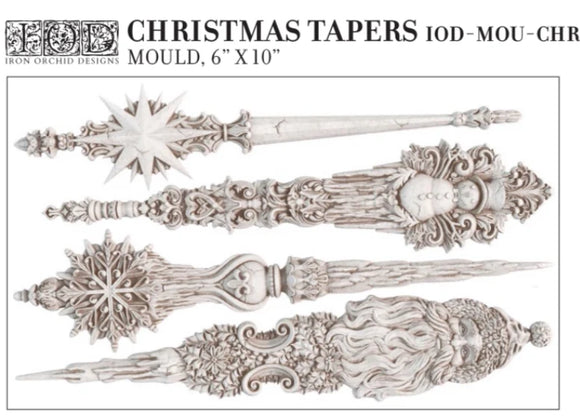 New - Christmas Tapers 6x10 IOD DECOR MOULDS™