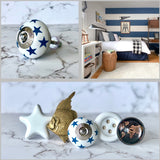 White Ceramic Star Door Knob